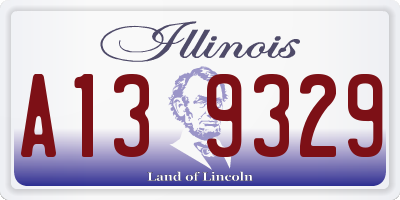 IL license plate A139329
