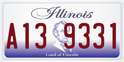 IL license plate A139331