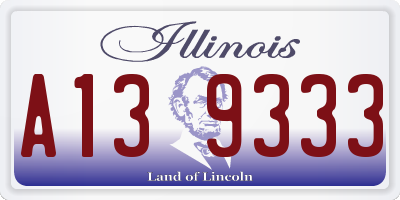 IL license plate A139333