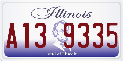 IL license plate A139335