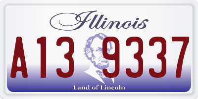 IL license plate A139337