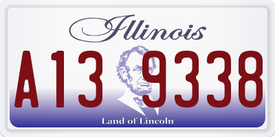 IL license plate A139338