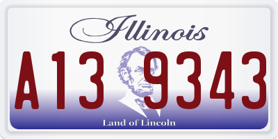 IL license plate A139343