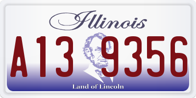 IL license plate A139356
