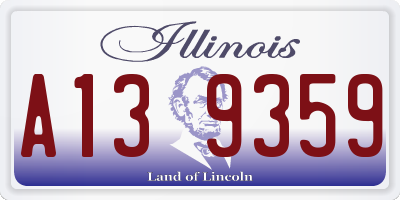 IL license plate A139359