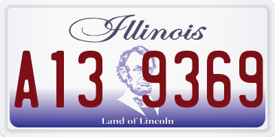 IL license plate A139369