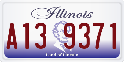 IL license plate A139371