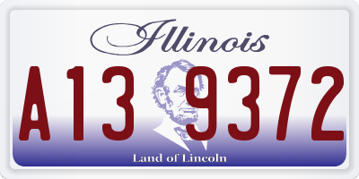 IL license plate A139372