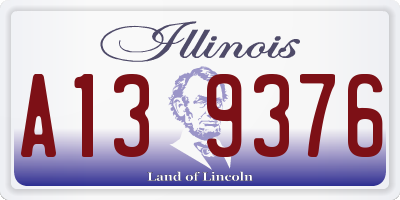 IL license plate A139376