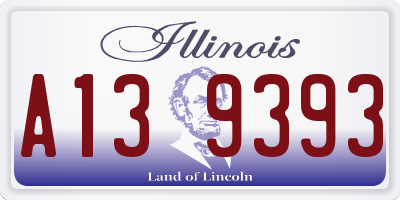 IL license plate A139393
