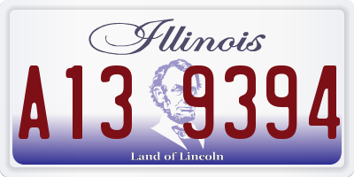 IL license plate A139394