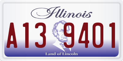 IL license plate A139401