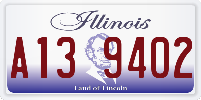 IL license plate A139402