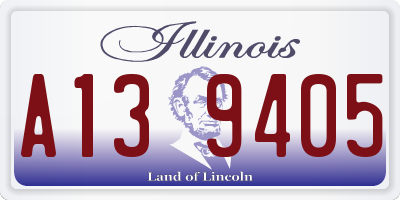 IL license plate A139405