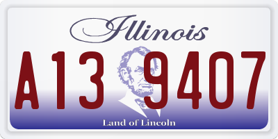 IL license plate A139407