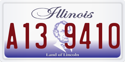 IL license plate A139410