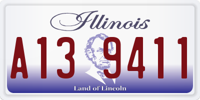 IL license plate A139411