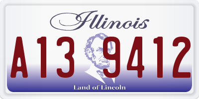 IL license plate A139412