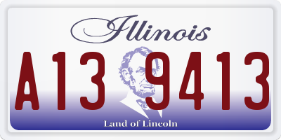 IL license plate A139413