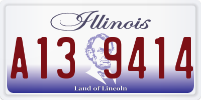 IL license plate A139414