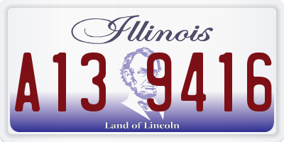 IL license plate A139416