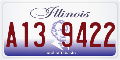 IL license plate A139422