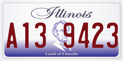 IL license plate A139423