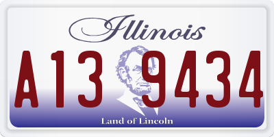 IL license plate A139434
