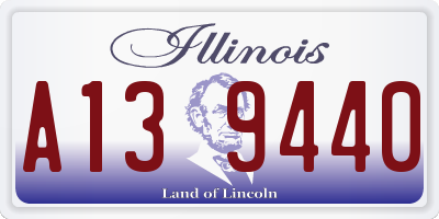 IL license plate A139440