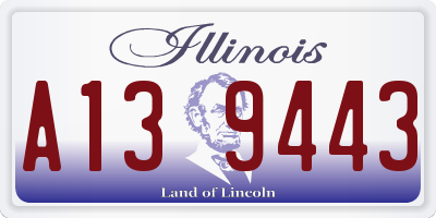 IL license plate A139443