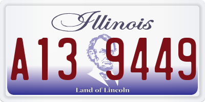 IL license plate A139449