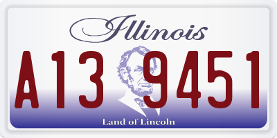 IL license plate A139451