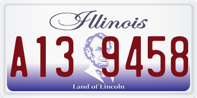 IL license plate A139458