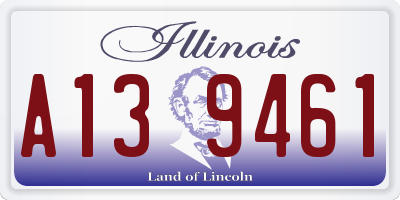 IL license plate A139461