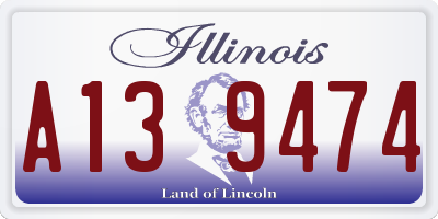 IL license plate A139474