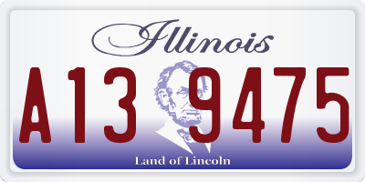 IL license plate A139475