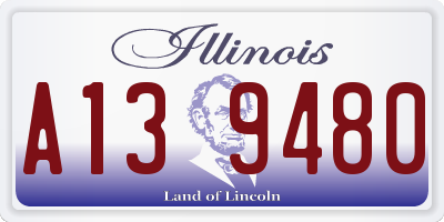 IL license plate A139480