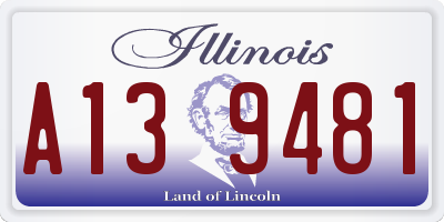 IL license plate A139481