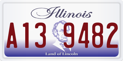 IL license plate A139482
