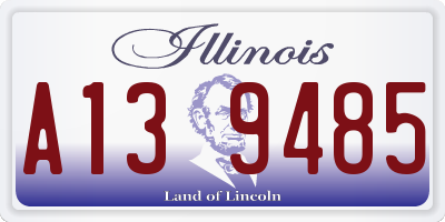 IL license plate A139485