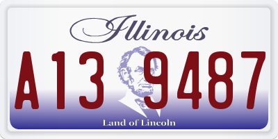 IL license plate A139487