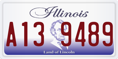 IL license plate A139489