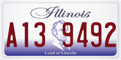 IL license plate A139492