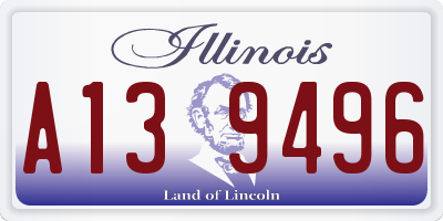 IL license plate A139496