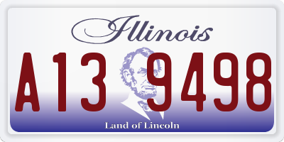 IL license plate A139498