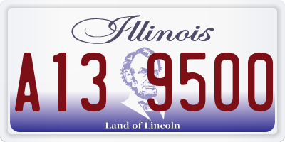 IL license plate A139500