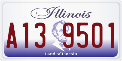 IL license plate A139501