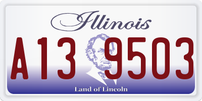 IL license plate A139503