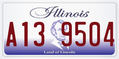 IL license plate A139504