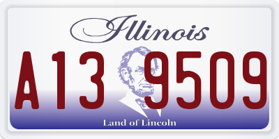 IL license plate A139509
